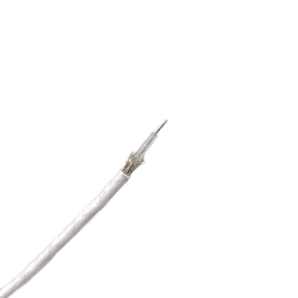 RG-188A/U Coaxial Cable, Single-Shielded, 0.100" Diameter Coax w/White PTFE Jacket, 100 ft Length